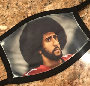 Colin Kaepernick BLM I Cant Breath Afro Face Mask Reusable Washable Double Layer - Picture 1 of 1