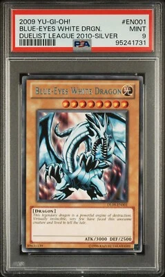 BLUE-EYES WHITE DRAGON PSA 9 2009 YU-GI-Oh! Duelist League Silver DL09-EN001 - Image 1 of 2
