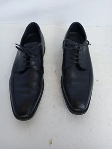 Scarpe da uomo Ecco nere in pelle oxford con lacci taglia 42 taglia 8 - Foto 1 di 13
