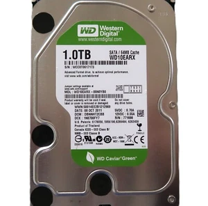 WD WD10EARX-00N0YB0 DBNNHT2CBB (WCC0) Thailand 1TB 3.5" Sata HDD OCT/2011 - Afbeelding 1 van 1