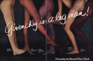Pubblicità Stampa Vintage Givenchy: Leg Man Round the Clock 1978 - Foto 1 di 1