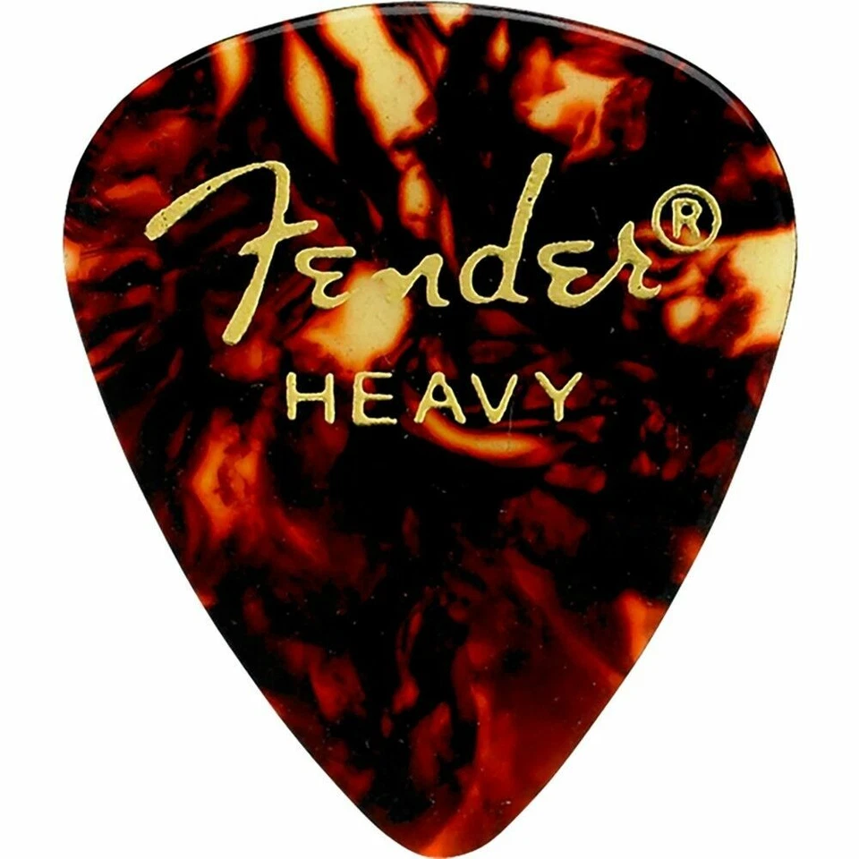 Fender 351 Shape Classic Celluloid Guitar Picks, Tortoise Shell. Heavy (3-Pack) - Image 1 of 1
