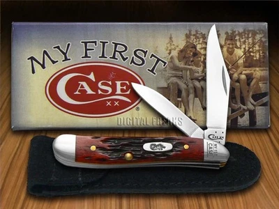 Case xx Knives Peanut Old Red Bone My First Case Pocket Knife Stainless 03693 - Image 1 of 4