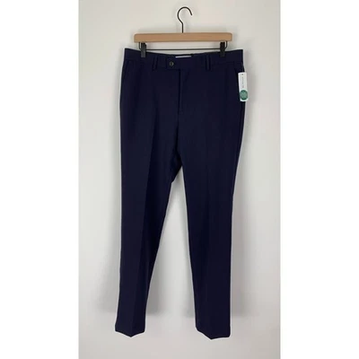 Calça Camden sob medida 7 diamantes azul marinho mesclado 4 vias elástica tamanho 33/34 nova com etiquetas - Imagem 1 de 4