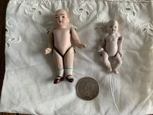 Miniature Bisque Dolls/ Joined Arms And Legs - Picture 1 of 3