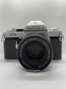 ASAHI PENTAX K2 35mm Film SLR Camera with SMC PENTAX 55mm f1.8 Lens - Bild 1 von 7