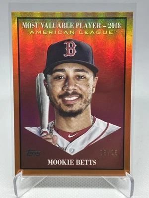 2025 Topps Update MOOKIE BETTS MVP  Orange #/25 - Red Sox Dodgers RARE MV-11 - Image 1 of 4