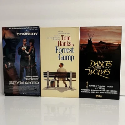 VHS movies lot -Forrest Gump (1994) / SPYMAKER (1990)/ Dances with Wolves (1990) - Image 1 of 3