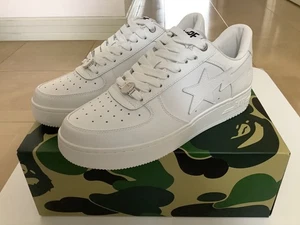 Sneakers autentiche a bathing ape bape bape sta bianche da uomo US 12 nuove bapesta - Foto 1 di 13