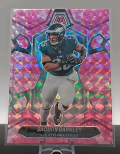 2024 Mosaik Saquon Barkley Pink Camo Mosaic Prizm 177 Philadelphia Eagles - Bild 1 von 2