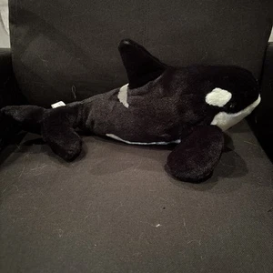 Sea World Soft Orca Whale Plush Stuffed Animal – Mid‑Size Killer Whale Toy, 15″ - Picture 1 of 7