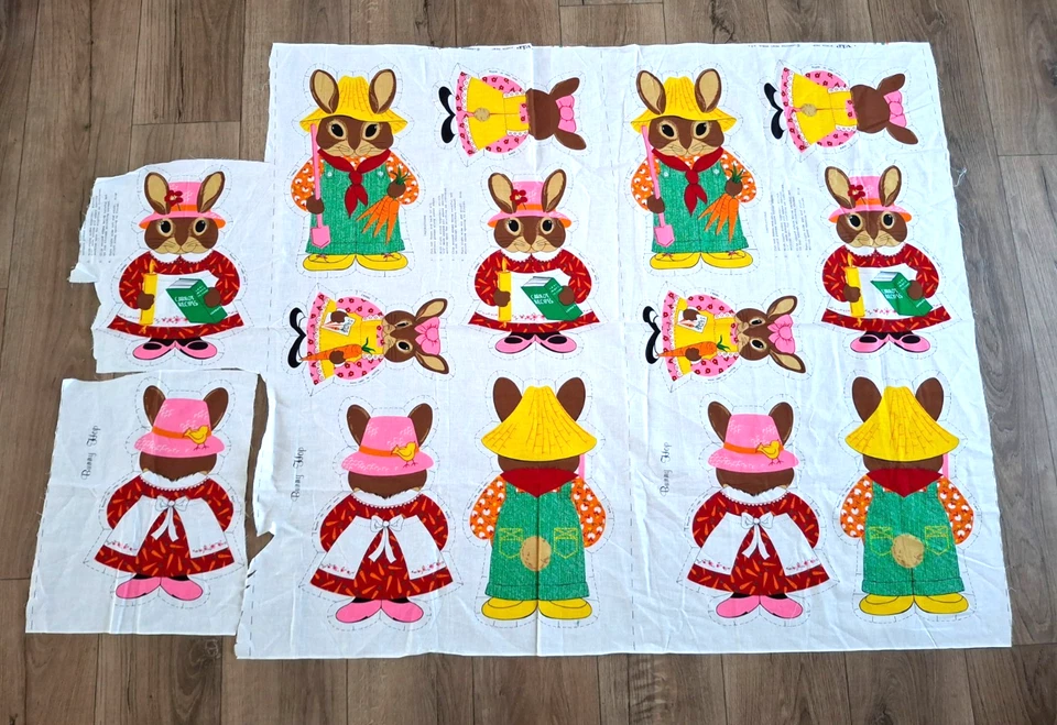 Mono de Colección Bunny Hop Family Farmer Patrón Cortar y Coser Zanahoria Cranston Pascua Foto 1 de 4