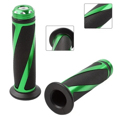 Green 7/8" Hand Grips Handle Bar Rubber Gel For Yamaha MX ATV Pit Dirt Bike - Image 1 of 4