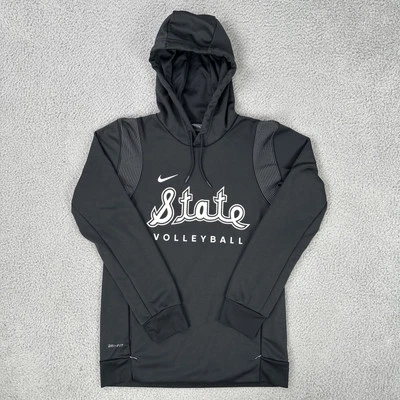Pulôver Nike Michigan State Spartans com capuz masculino pequeno preto vôlei MSU - Imagem 1 de 4