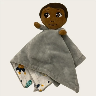 Little Muffincakes Lovey Manta de Seguridad Bebé Azul Gris Astronautas (Ashton) Foto 1 de 4