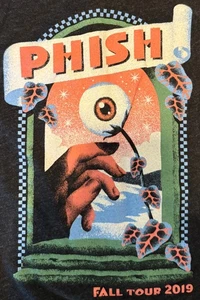 Phish Fall Tour 2019 Eye Hand Black graphic print long sleeve L - Picture 1 of 3