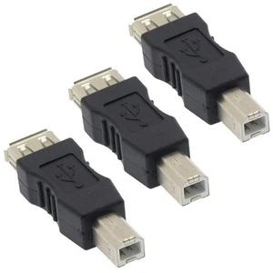 3 Pcs USB-A Female to Type B Male Scanner Printer Adapter Converter Connector - Picture 1 of 2