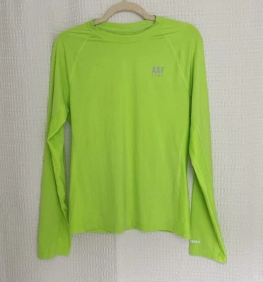 Prenda deportiva Abercrombie & Fitch AF manga larga neón lima talla pequeña Foto 1 de 4
