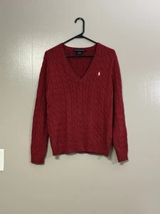 ralph lauren Sport  Red Knit sweater Size XL       C89 - Picture 1 of 10