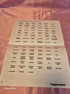 Tupperware Kompakt - Etiketten (Trockenvorrat) NEU  - Bild 1 von 1