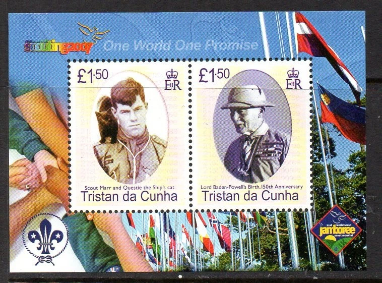 Тристан да Кунья 2007 Столетие Скаутинга MS, MNH, SG 888 - Изображение 1 из 1