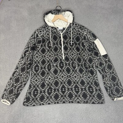 Pullover Columbia 1/4 Cremallera Polar Azteca XL 90s Negro Blanco Foto 1 de 4