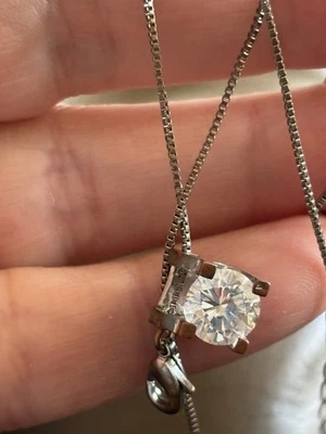 Catena Catenine Argento 925 Vintage Cristallo Cristalli Con Allungo - Immagine 1 di 4