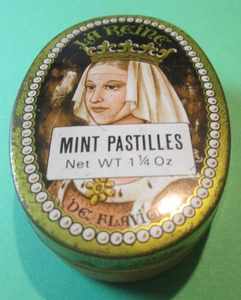Pastilla de 1980 vacía lata Troubat Flavigny La Reine hecha en Francia - Imagen 1 de 2