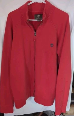 Pullover Timberland Hombre XL Rojo Manga Larga 1/4 Cremallera Ver Desc Foto 1 de 4