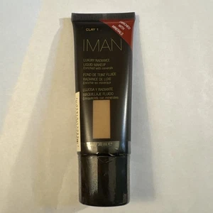IMAN Luxury Radiance Liquid Makeup Shade CLAY 1  1 fl oz / 30 mL ~ Sealed - Picture 1 of 2