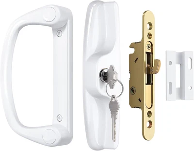 Keyed Patio Sliding Door Handle Set, Replacement Slider Handle Set for Glass Doo - Image 1 of 4