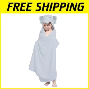 Kinder Bambus Kapuzenhandtuch - Größe XL, grau Elefant - Bild 1 von 7