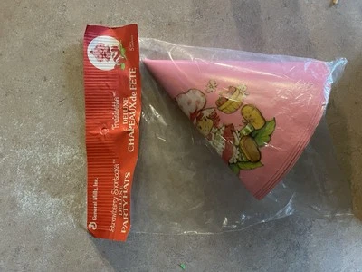 De Colección American Greetings 1980 Fiesta de Cumpleaños Sombrero Cono Fresa Shortcake 5 Nuevo Foto 1 de 4