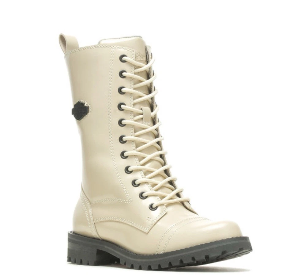 Botas de moto Harley Davidson Walsen beige claro 8,5" para mujer D87257 Foto 1 de 1