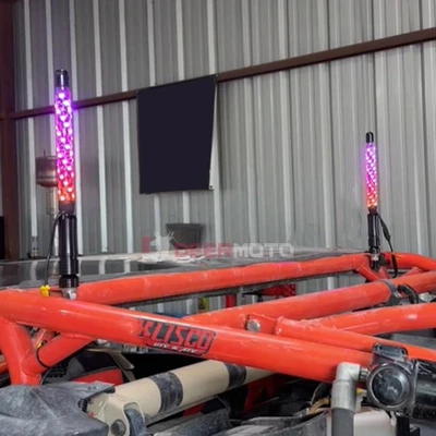 Para Can-Am Maverick X3 2X 1FT RGB LED Látigo Luces Espiral Persecución Luz Antena Foto 1 de 4