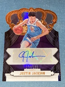 E1 /199 JUSTIN JACKSON RC 2017-18 Panini CROWN ROYALE DIE-CUT AUTO - Picture 1 of 2