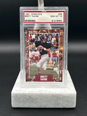 Star Pics Brett Favre 1991 radiocontrol raro novato PSA gema como nuevo 10 Packers Falcons Foto 1 de 2