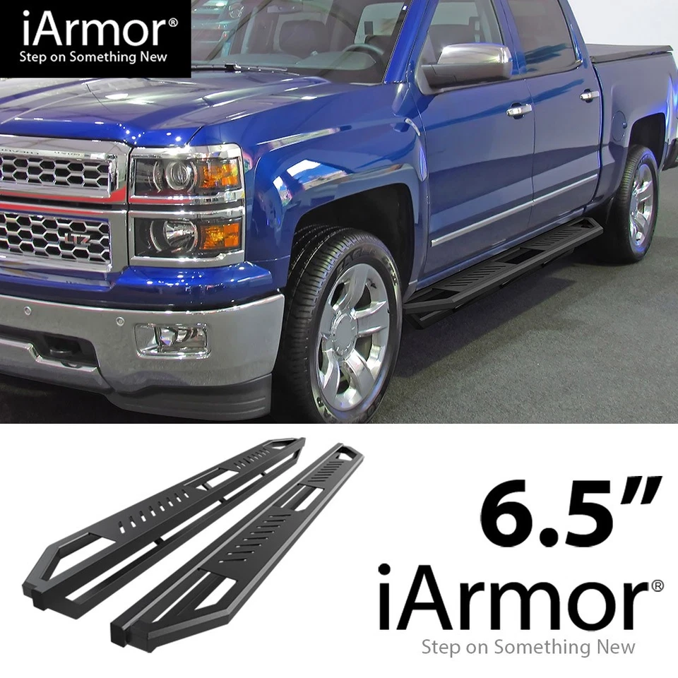 iArmor Off-Road Side Steps Armor Fit 07-18 Chevy Silverado GMC Sierra Crew Cab — 第 1/4 张图片