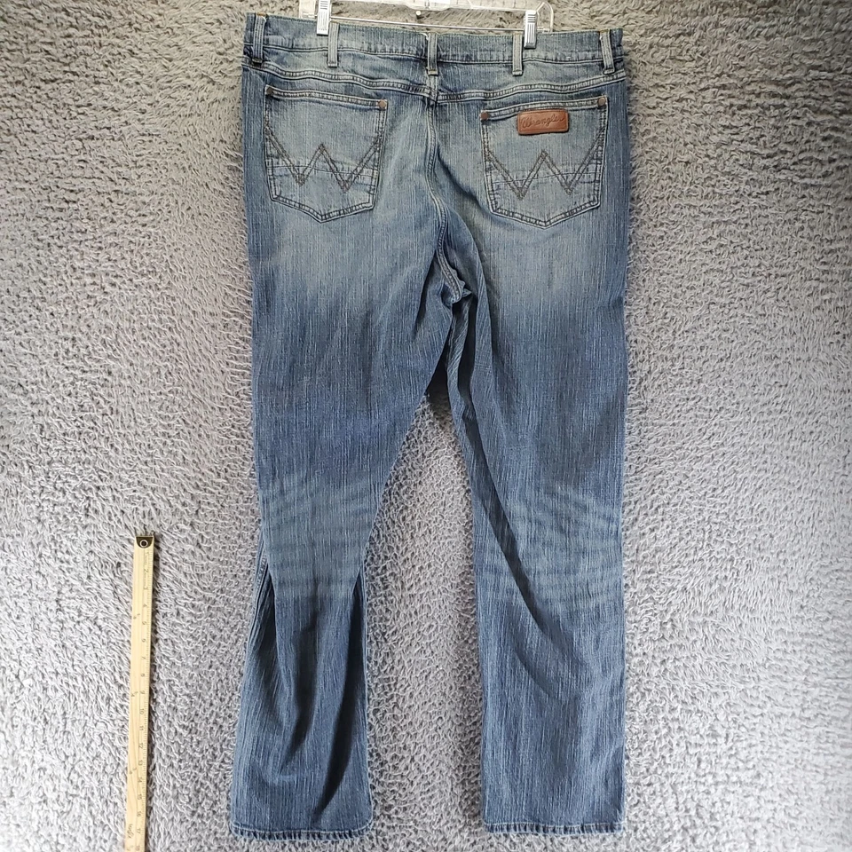 Wrangler Jeans Mens Size 42X34 Blue Slim Straight Retro Stretch Denim - Image 1 of 4