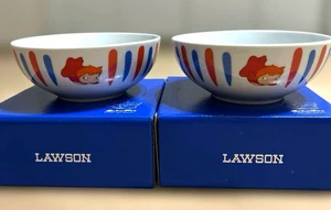 Studio Ghibli Ponyo Noodle Ramen Zuppiera Set di 2 Donburi LAWSON Ceramica - Foto 1 di 6