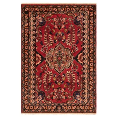 Hamedan 163x113 cm Handgeknüpfter Perserteppich Orient Wolle Carpet Rug Rot - Bild 1 von 4