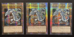 [3x] Blue-Eyes White Dragon - Quarter Century Secret Rare LC01-DE004 - Limited - Bild 1 von 2