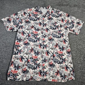 Columbia PFG Hawaiian Shirt Men 3XT Marlin Palm Vented Short Sleeve Fishing 3XLT - Picture 1 of 10