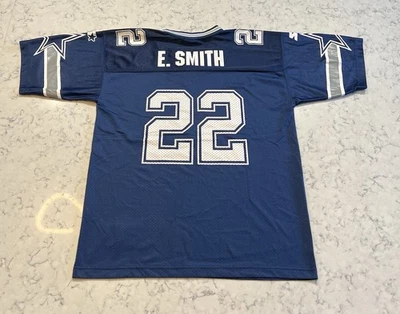 Camiseta deportiva vintage Starter Dallas Cowboys Emmitt Smith #22 azul L/XL NFL 90s Foto 1 de 4