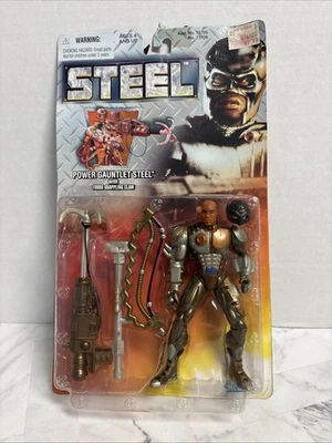Figura de acción Kenner Steel escala 5” Power Gauntlet Steel también conocida como Shaq 1997 de colección Foto 1 de 4
