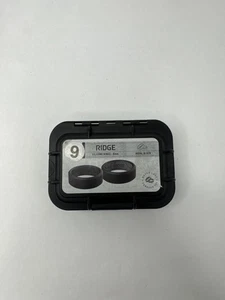 The Ridge Wallet - 8MM SILICONE RING SET - Royal Black - Size 9 - Black - Picture 1 of 5