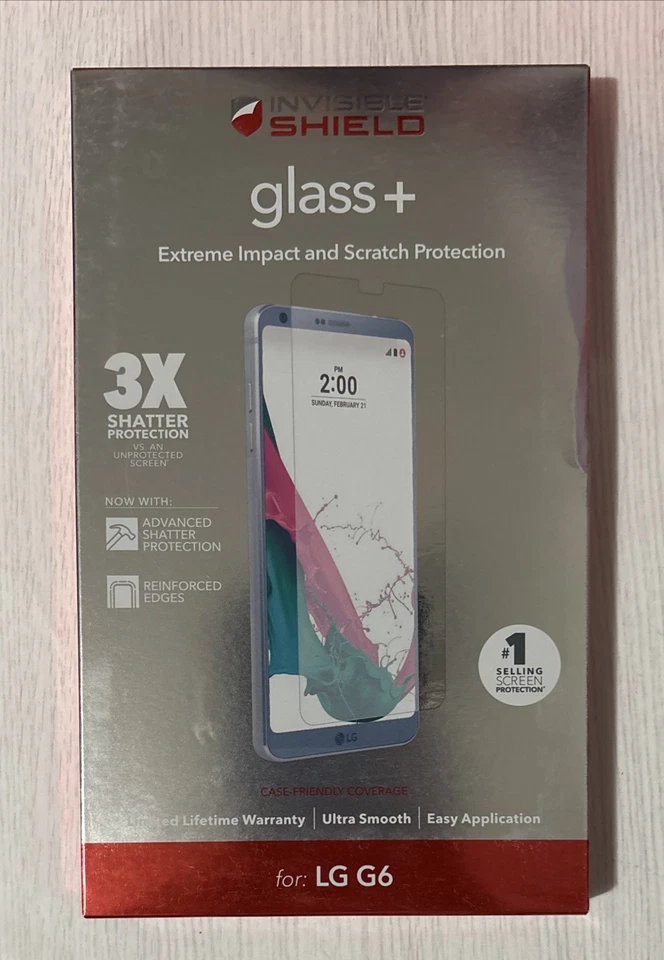 ZAGG Invisible Shield Glass+ Screen Protector for LG G6 - Image 1 of 1