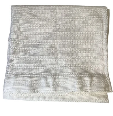 Hotel Collection Luxurious Waffle Weave Fabric Shower Curtain White - Image 1 of 3