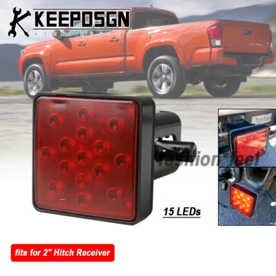 Caminhão SUV reboque 2"" engate de reboque luz vermelha tampa freio DRL reverso para TOYOTA - Imagem 1 de 4