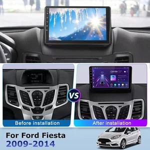 Android 13 Autoradio GPS Nav WIFI Apple CarPlay FM RDS Für Ford Fiesta 2009-2014 - Picture 1 of 17